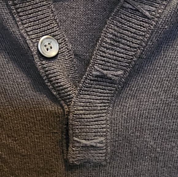 Carbon 2 Cobalt Men's Gloaming Sweater Size Medium Cotton Cashmere Blend Black - Picture 3 of 7